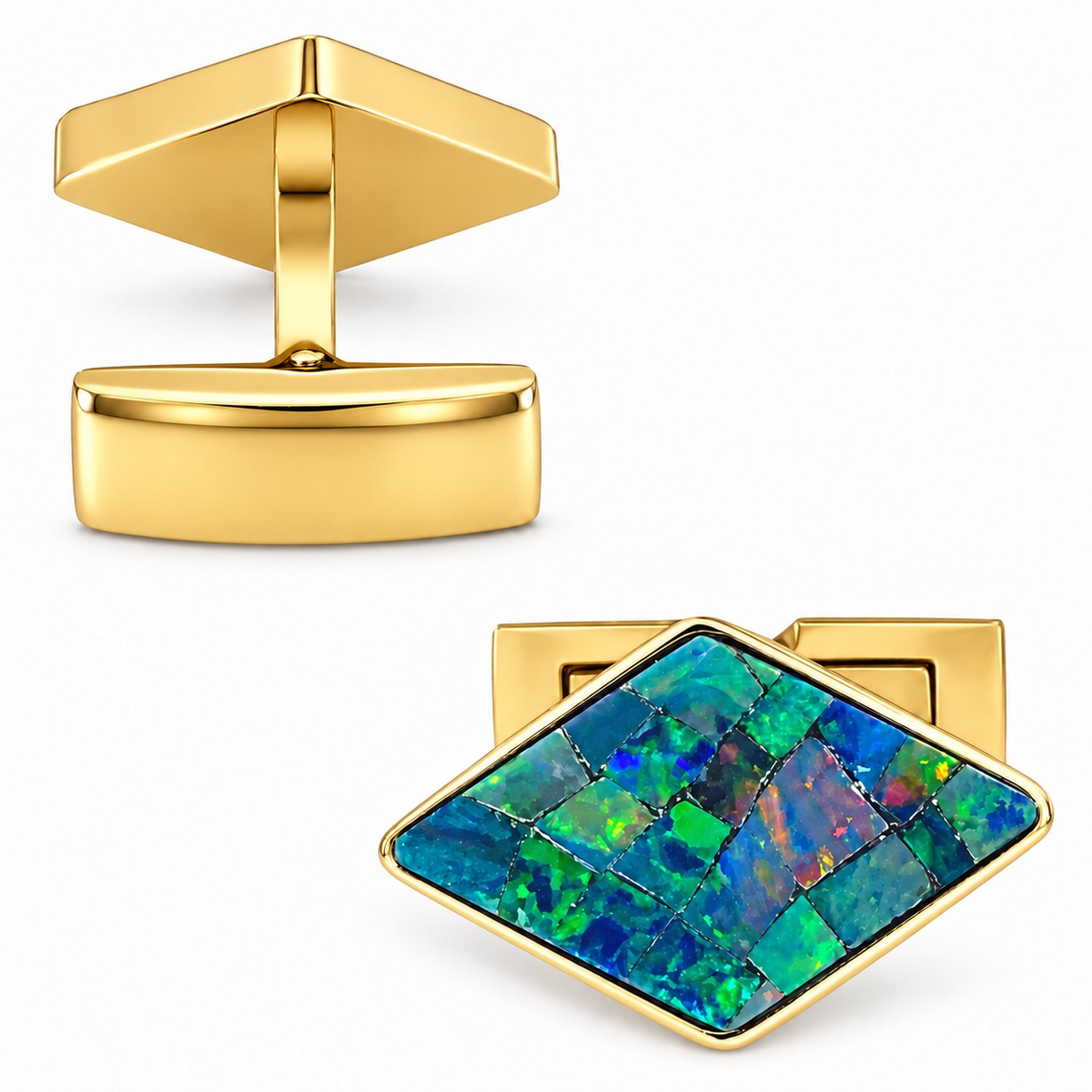 Opal Gold Diamond Cufflinks
