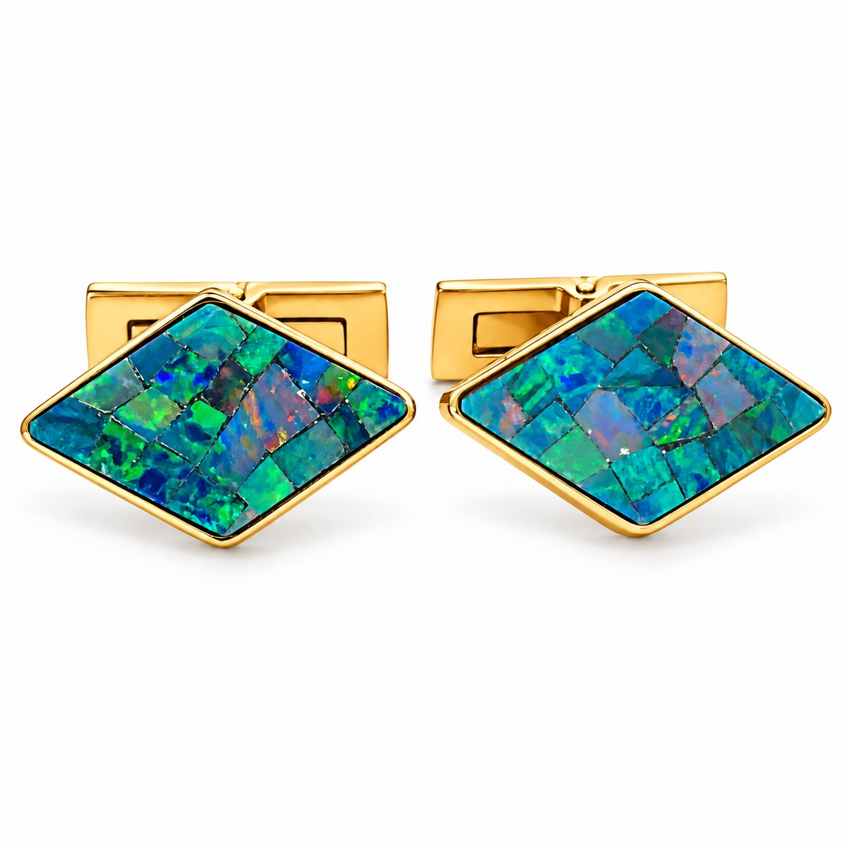 Opal Gold Diamond Cufflinks