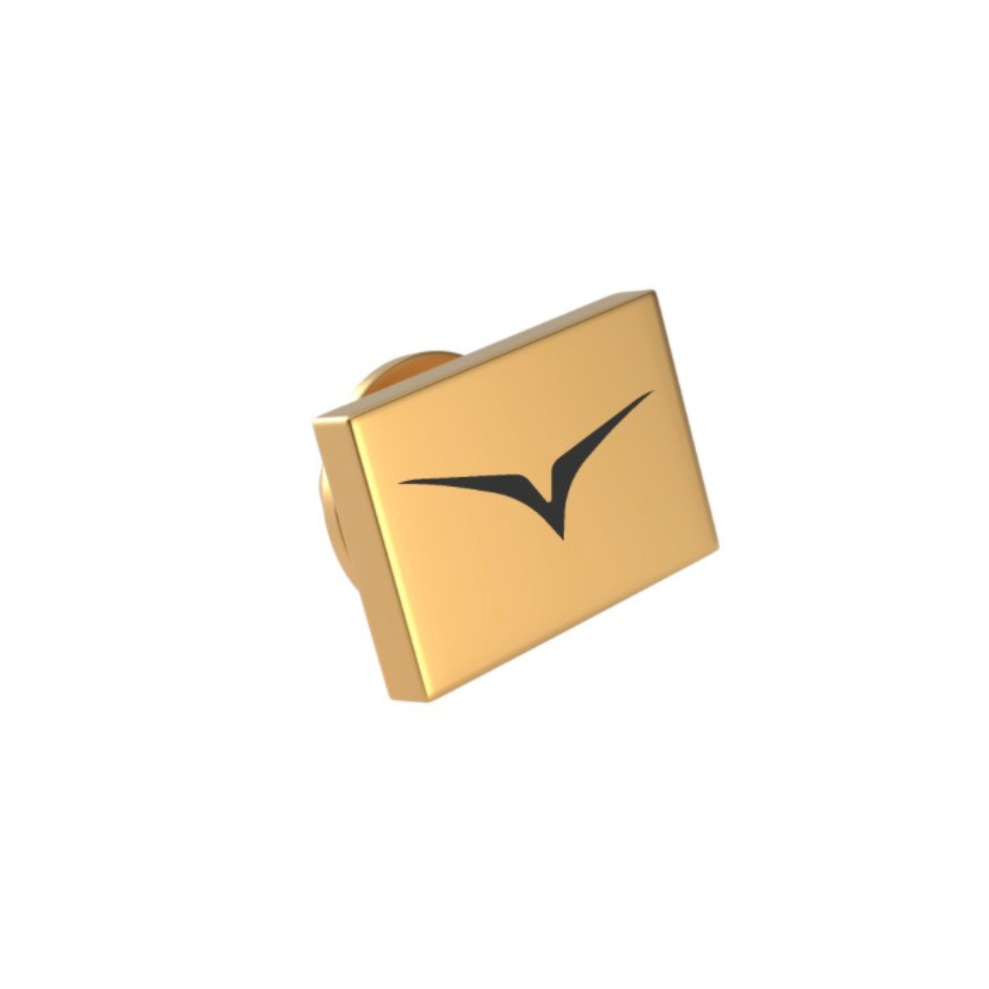 Custom Logo Engraved Rectangle Lapel Pin