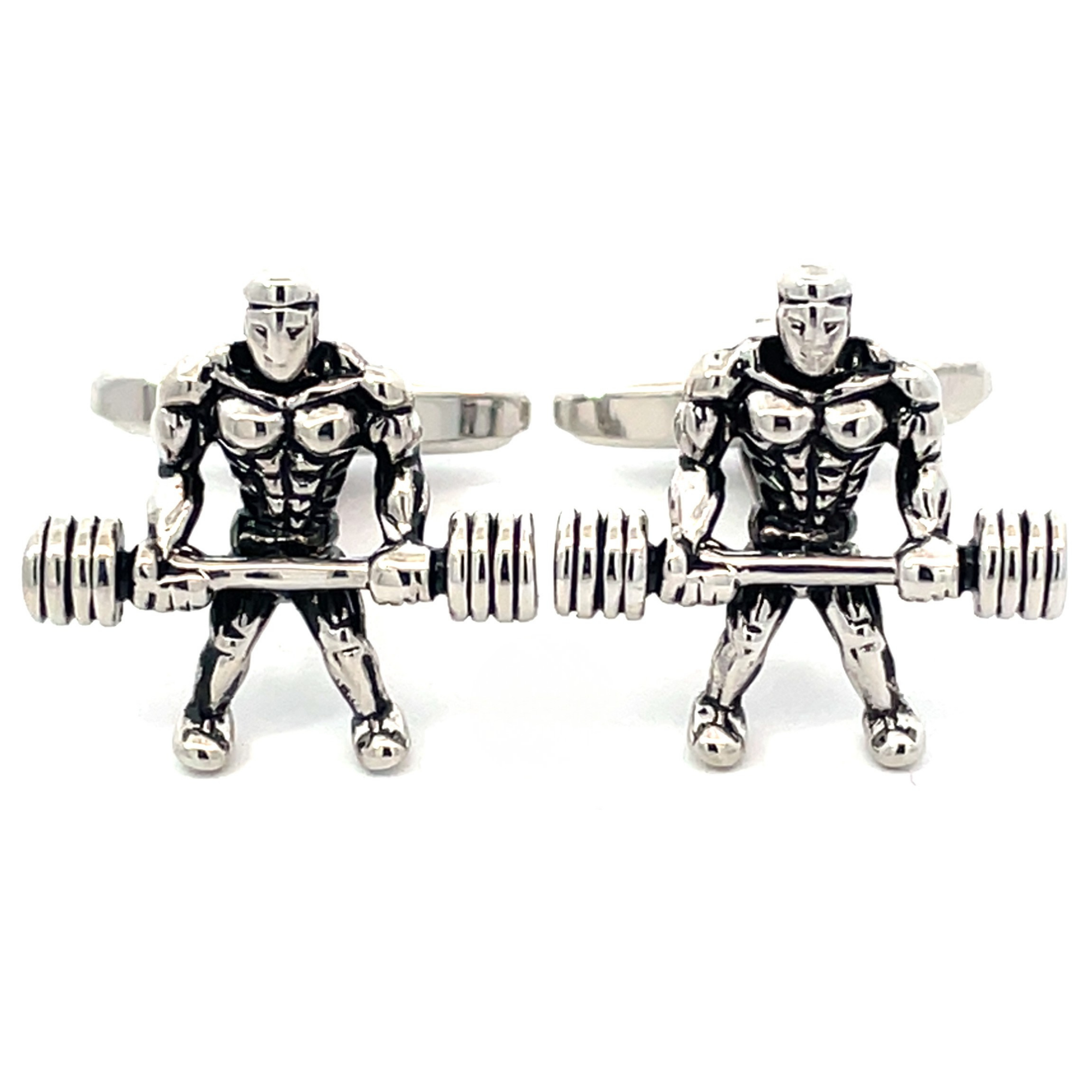 Weightlifter Bodybuilder Flex Wheeler Gym Cufflinks
