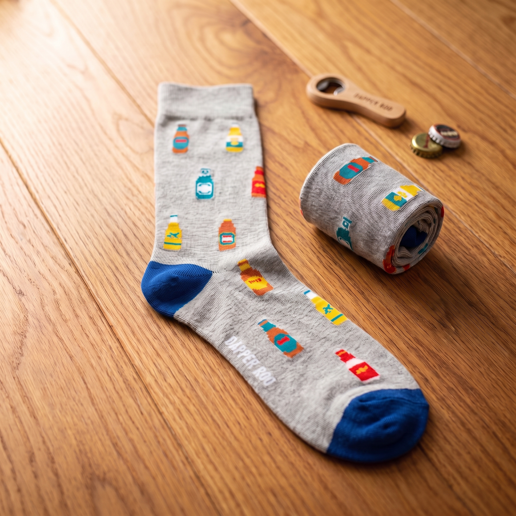 Beer O'Clock Bamboo Socks by Dapper Roo — lifestyle shot