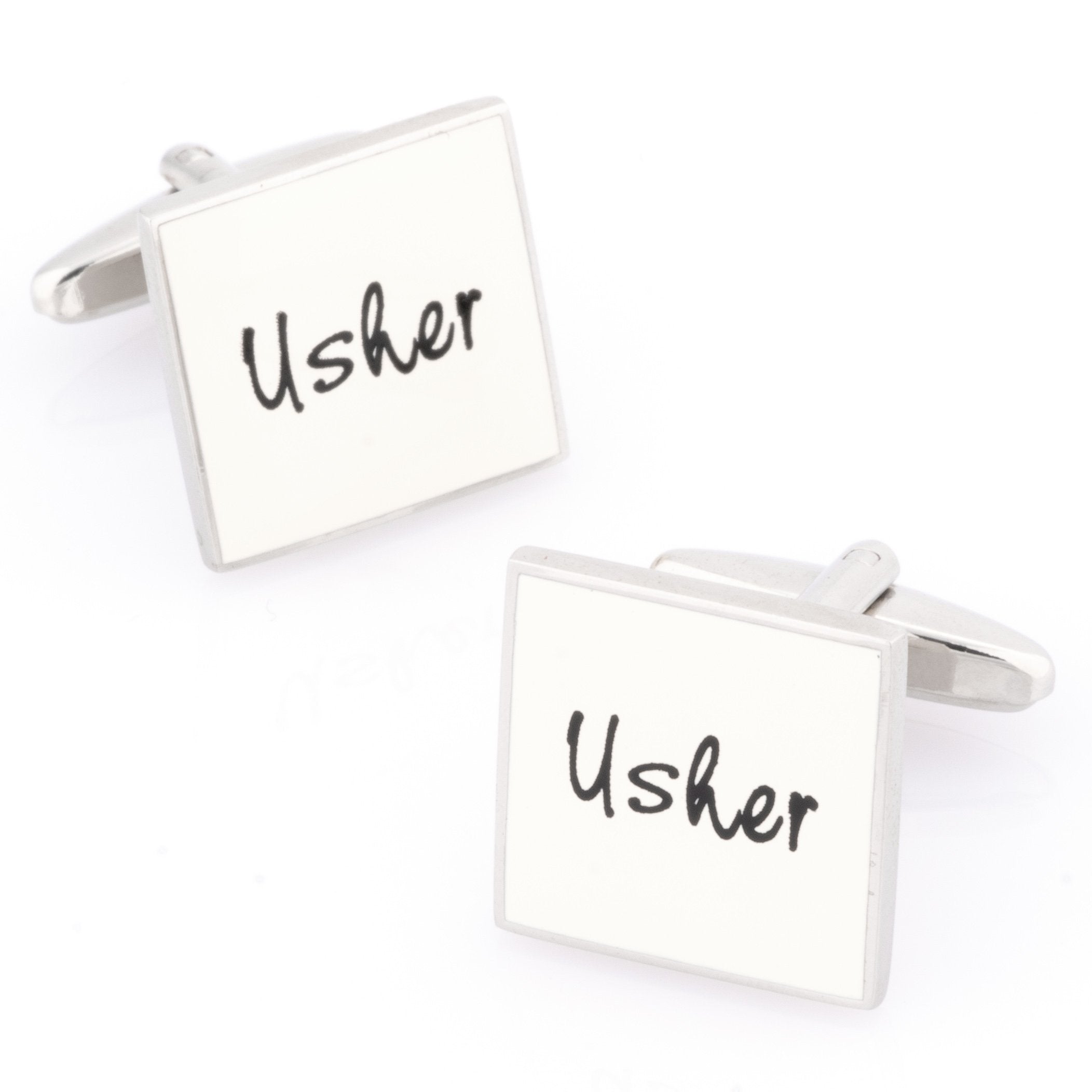 Usher White Cufflinks Wedding Cufflinks Clinks Australia