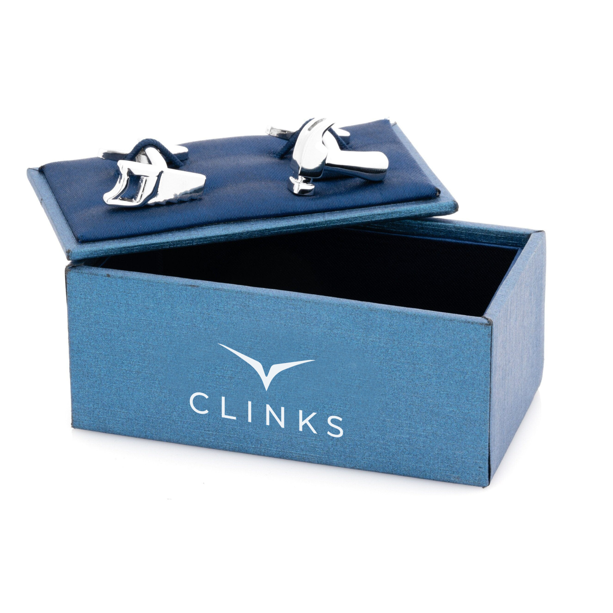 Handyman Hammer & Saw Silver Cufflinks