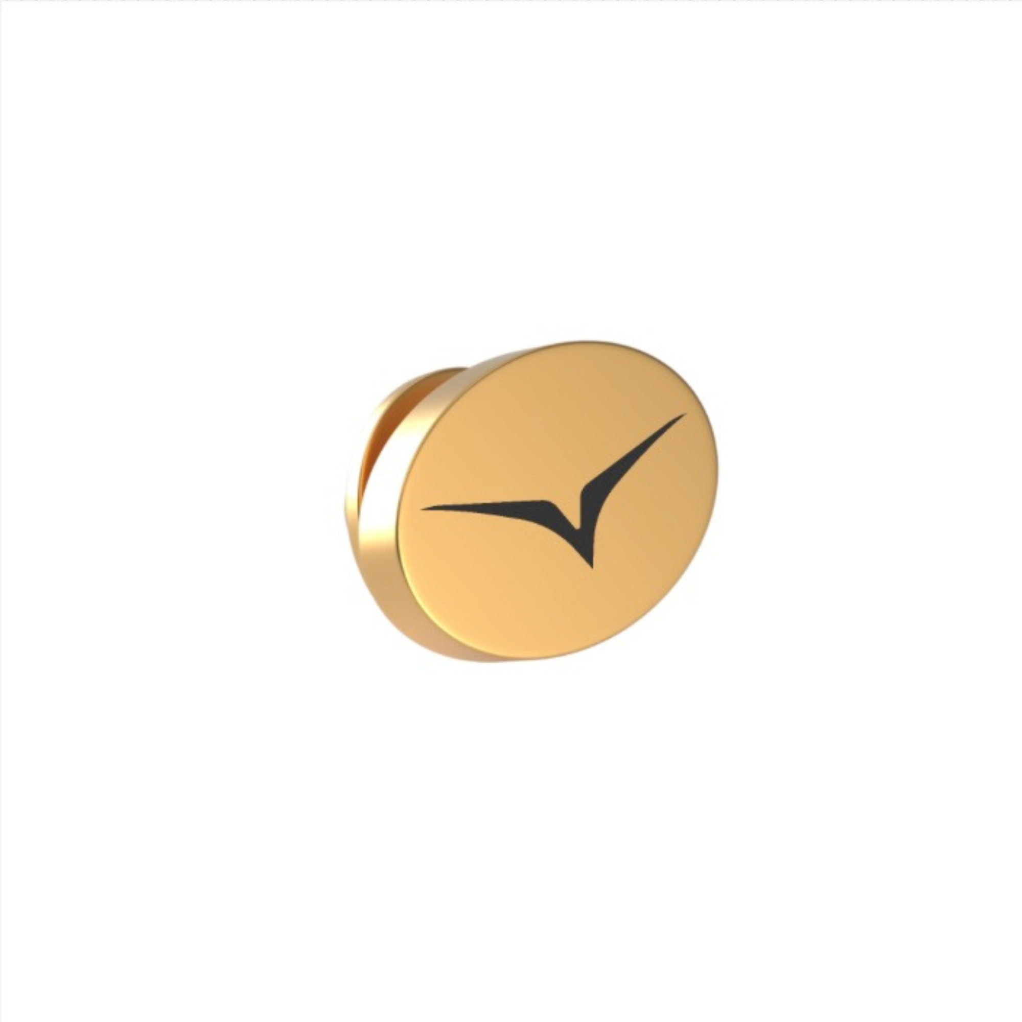 Custom Logo Engraved Oval Lapel Pin