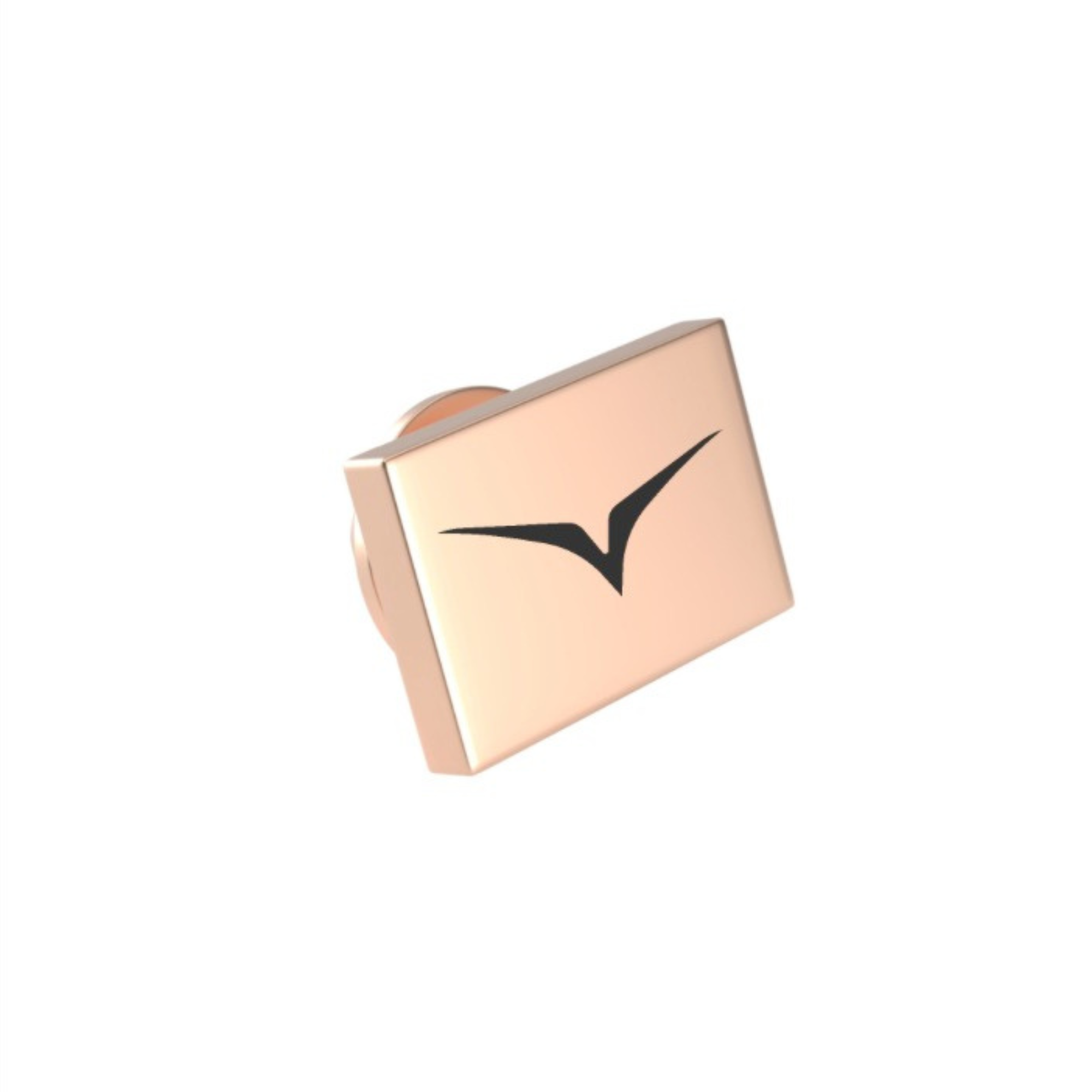 Custom Logo Engraved Rectangle Lapel Pin