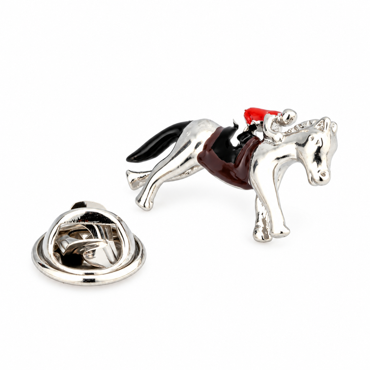Pin de Solapa Caballo y Jockey a Color