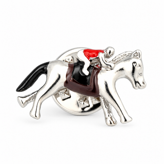 Pin de Solapa Caballo y Jockey a Color