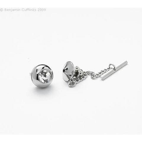 Solitaire Crystal Tie Pin Tie Bars Clinks Solitaire Crystal Tie Pin 
