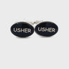 Usher Oval Wedding Cufflinks