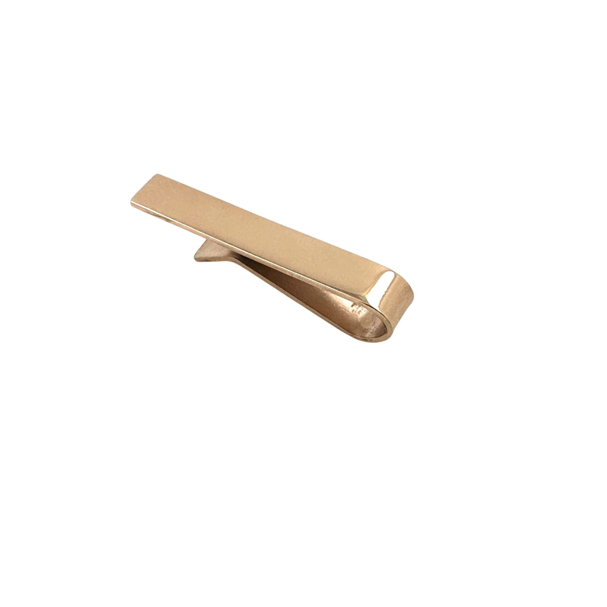 Small Shiny Rose Gold Tie Bar 39mm Tie Bars Clinks 