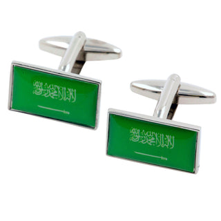Flag of Saudia Arabia Cufflinks Novelty Cufflinks Clinks 