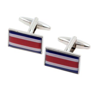 Flag of Costa Rica Cufflinks Novelty Cufflinks Clinks 