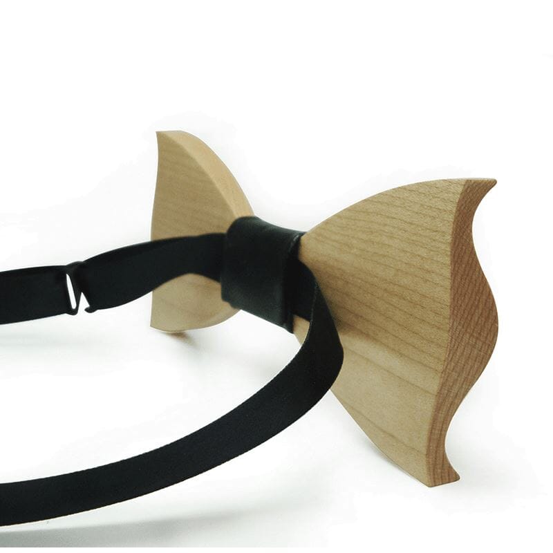 Dark Wood Outline Adult Bow Tie in Denim Bow Ties Clinks Australia 