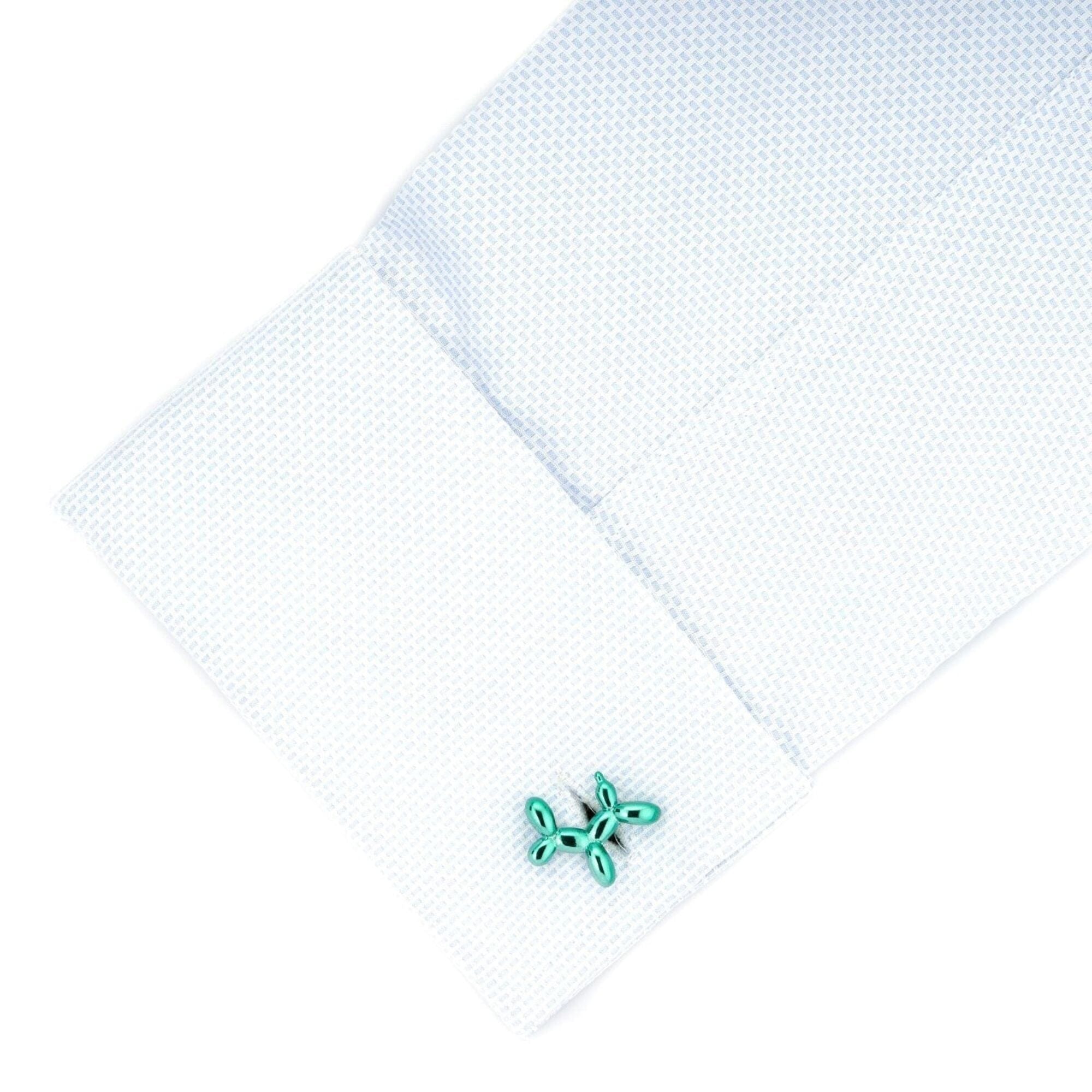 Green Balloon Dog Cufflinks Novelty Cufflinks Clinks Australia 