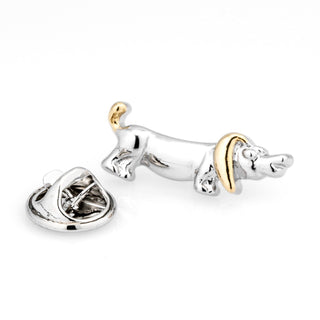 Sausage Dog Lapel Pin in Gold and Silver Lapel Pin Clinks Default 