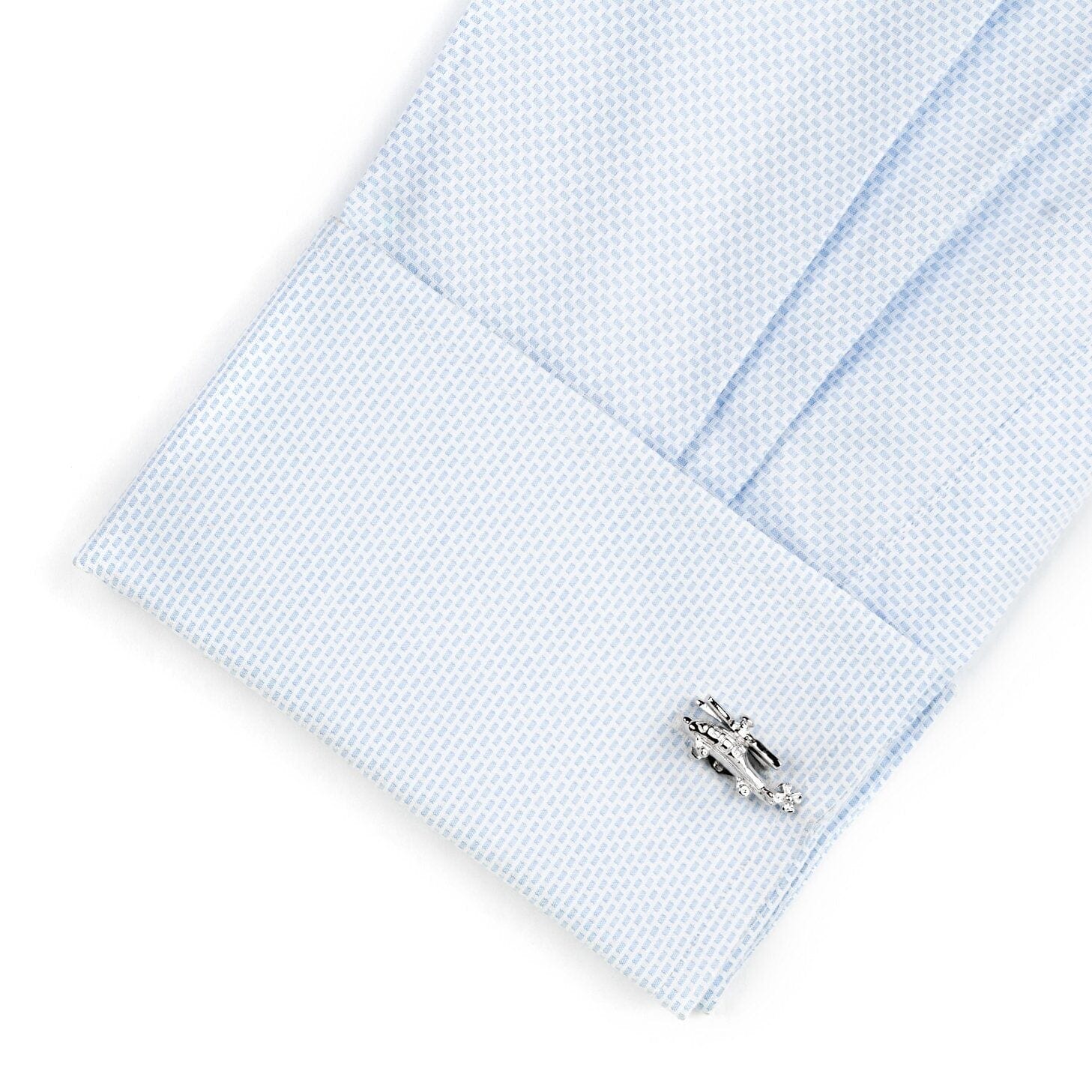 Silver Helicopter Cufflinks Novelty Cufflinks Clinks Australia 